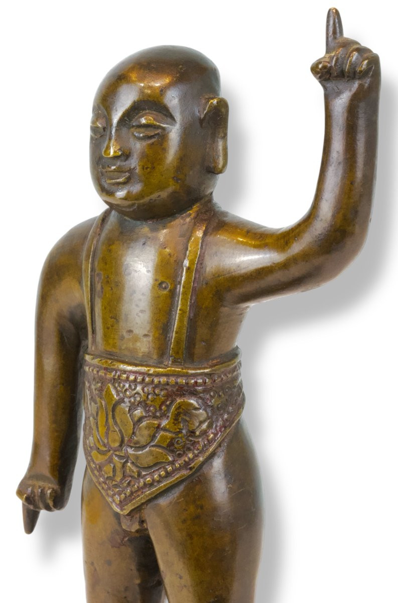 Figura di Buddha in Bronzo - Cina XIX Secolo-photo-2
